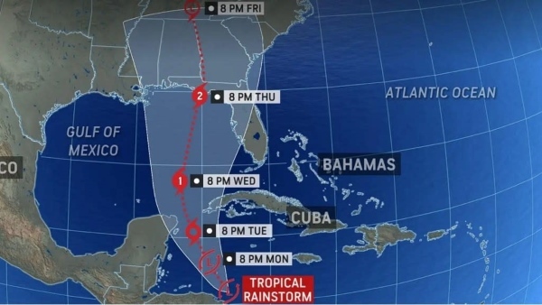 Hurricane Helene full path